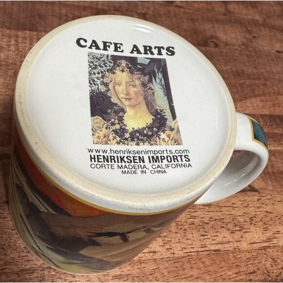 CAFE ARTS F Marc MUG Cafe Arts Henriksen Imports Ceramic Cup Mug - Picture 6 of 6
